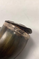 Antik Tobaksdåse udført i horn med sølv dekoration muligvis fra Island - Danam Antik