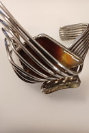 Jacob Hull Forsølvet åben Armbånd med 2 sten