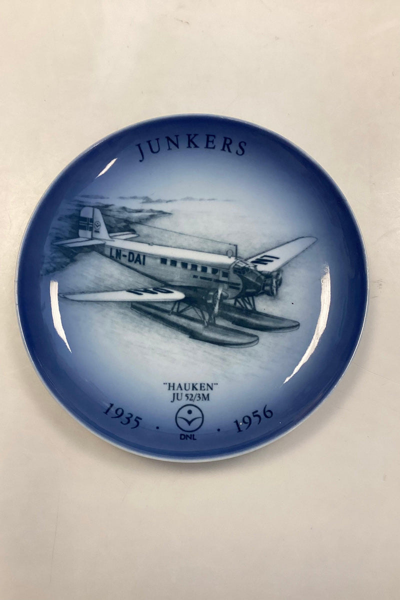 Danish Aviation Plate No 10 - 1985 Junkers Hauken Ju 42/3M 1935 DNL 1956 - Danam Antik