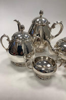 5 Dele Sølv Plet Kaffe og The sæt - Danam Antik