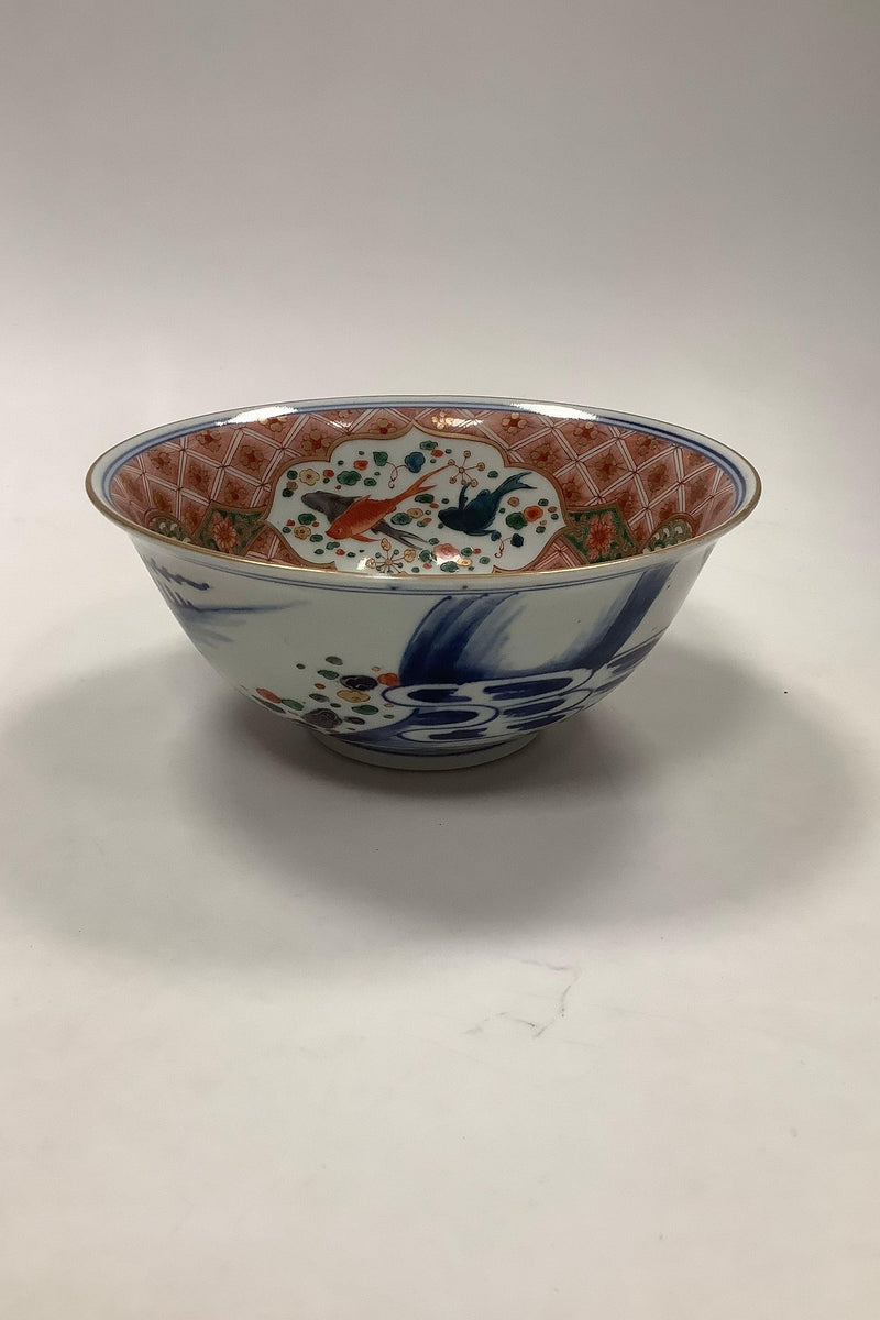 Kinesisk Porcelænsskål med motiv af Fisk - Danam Antik