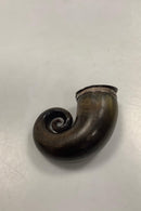 Antik Tobaksdåse udført i horn med sølv dekoration muligvis fra Island - Danam Antik