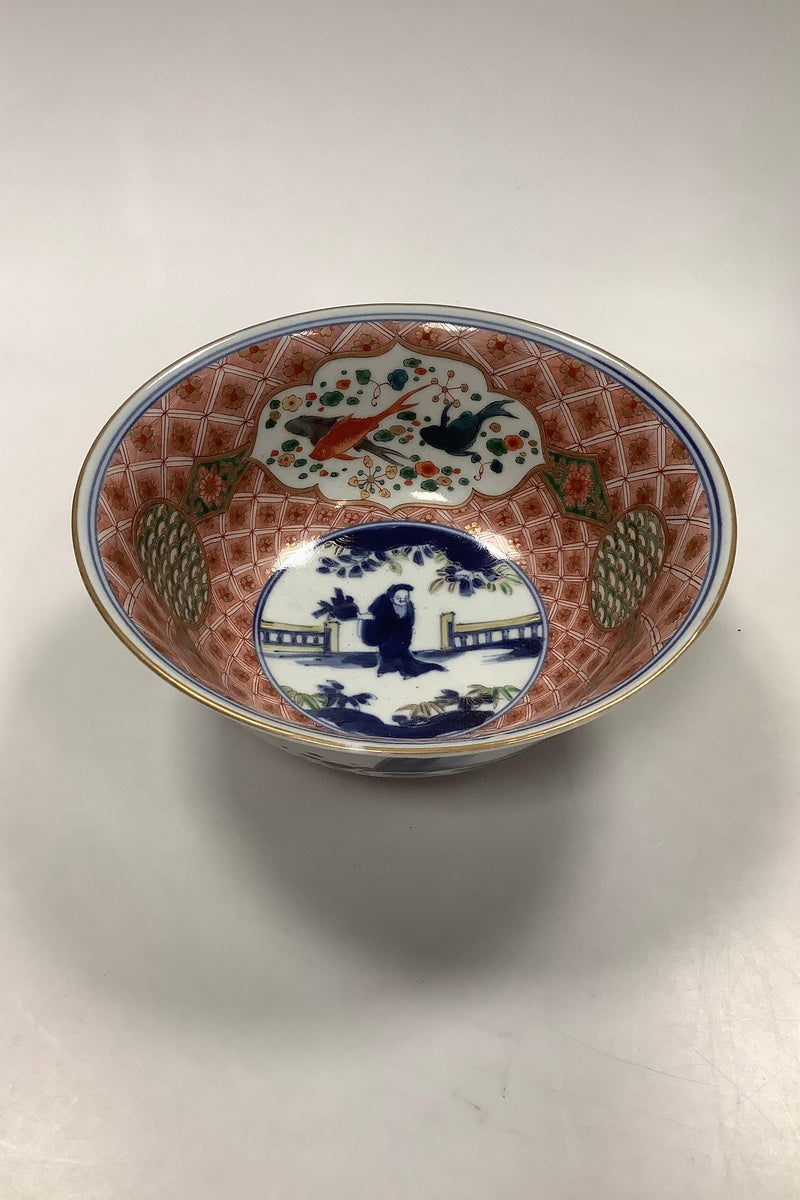 Kinesisk Porcelænsskål med motiv af Fisk - Danam Antik