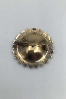 A. Michelsen Forgyldt Sterling Sølv Marguerit Broche (Guilloche)