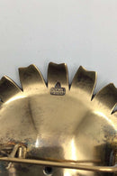 A. Michelsen Forgyldt Sterling Sølv Marguerit Broche (Guilloche)