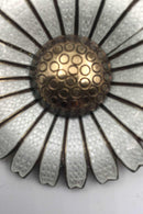 A. Michelsen Forgyldt Sterling Sølv Marguerit Broche (Guilloche)