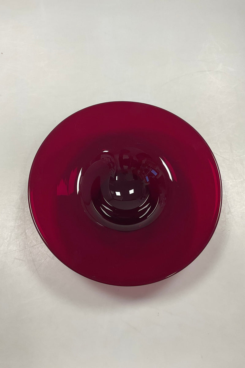 Holmegaard Jacob Bang Glas skål i sjælden rød farve