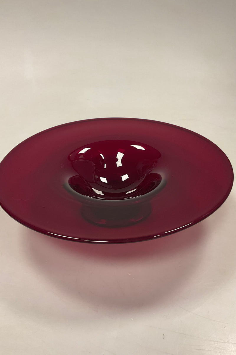 Holmegaard Jacob Bang Glas skål i sjælden rød farve