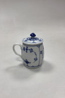 Royal Copenhagen Musselmalet Riflet Sennepskrukke med låg No. 137