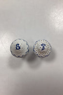 Royal Copenhagen Musselmalet Riflet Salt- og Pebersæt No. 467/480