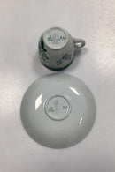Royal Copenhagen Grøn Tranquebar Kaffekop og underkop No. 956