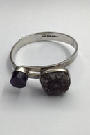 Bent Knudsen Sterling Silver Bangle (Amethyst)