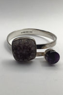Bent Knudsen Sterling Silver Bangle (Amethyst)