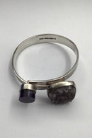 Bent Knudsen Sterling Silver Bangle (Amethyst)