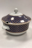 Royal Copenhagen Liselund Mørkeblå Terrin med låg No. 183/182