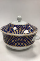 Royal Copenhagen Liselund Mørkeblå Terrin med låg No. 183/182