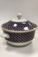 Royal Copenhagen Liselund Mørkeblå Terrin med låg No. 183/182