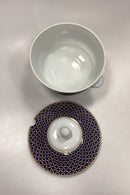 Royal Copenhagen Liselund Mørkeblå Terrin med låg No. 183/182