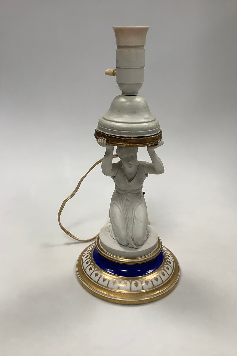 Royal Copenhagen Lampe med figur af dame