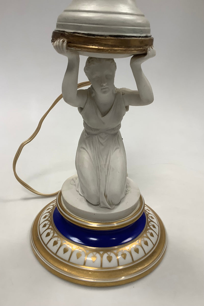 Royal Copenhagen Lampe med figur af dame