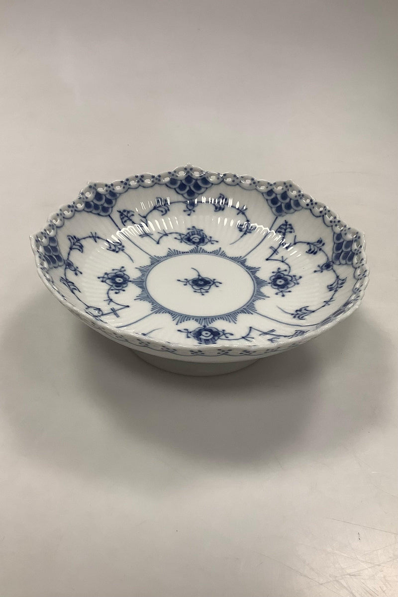 Royal Copenhagen Blue Fluted Full Lace Bowl on Foot No. 1023