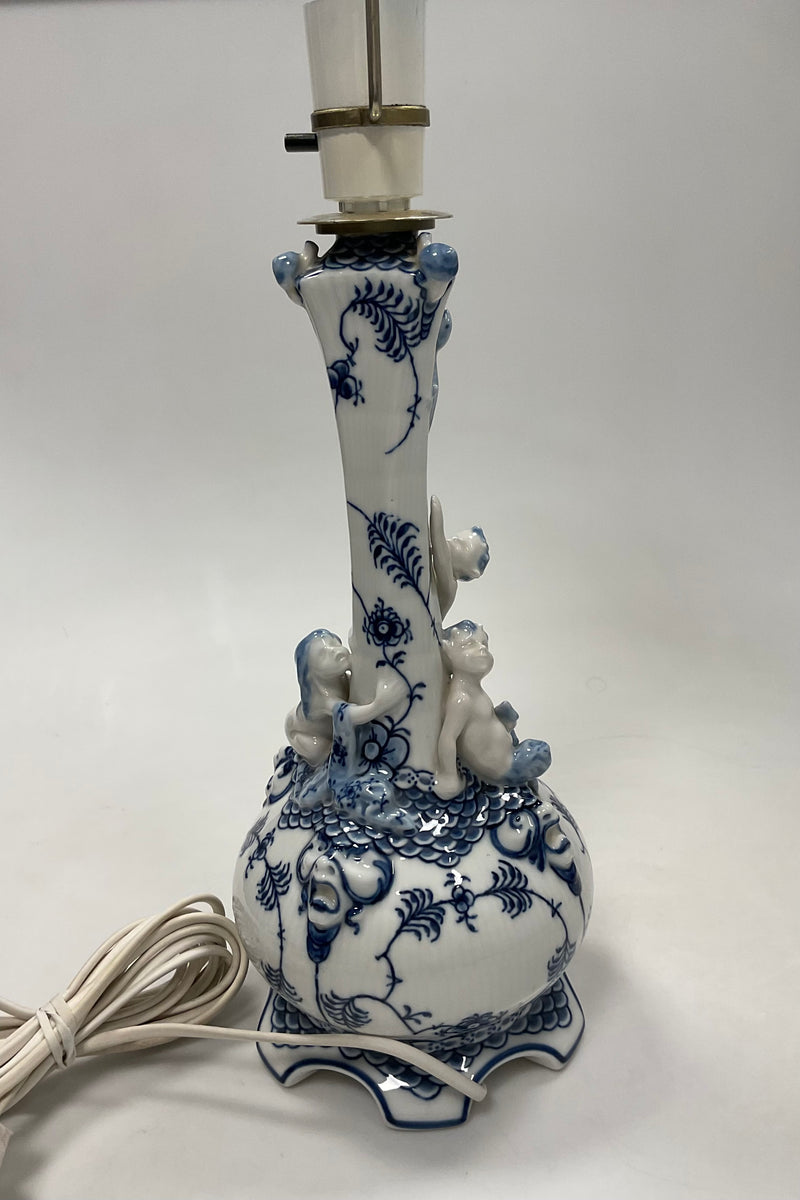 Royal Copenhagen Musselmalet Helblonde Lampe / underdel til 5 armet lysestage No 1006