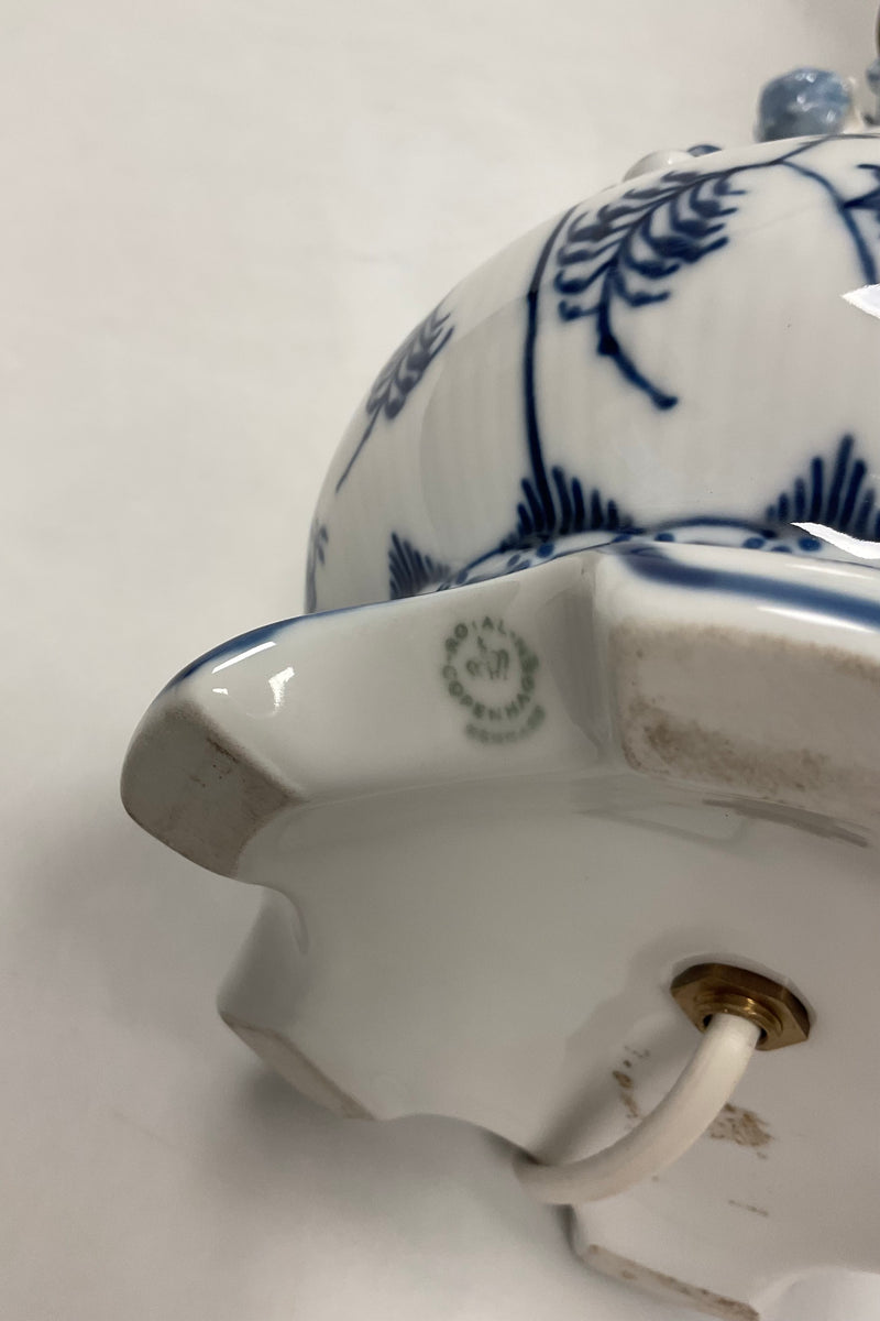 Royal Copenhagen Musselmalet Helblonde Lampe / underdel til 5 armet lysestage No 1006