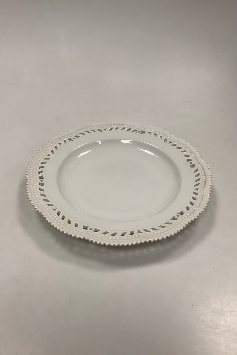 Royal Copenhagen Flora Danica Pearlware White plate with openwork edge 3553