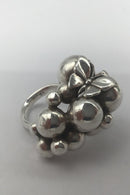 Georg Jensen Sterling Sølv Moonlight Grapes Ring (Sommerfugl)