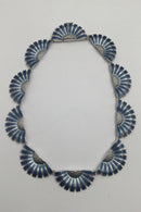 Georg Jensen Sterling Sølv Daisy Halskæde (Blå)