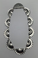 Georg Jensen Sterling Sølv Daisy Halskæde (Blå)