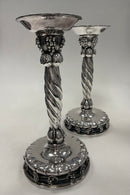 Par Store Georg Jensen Sterling Sølv Drue Lysestage No 264