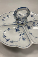 Royal Copenhagen Musselmalet Riflet Cabaretfad med Fire Skåle No. 2130