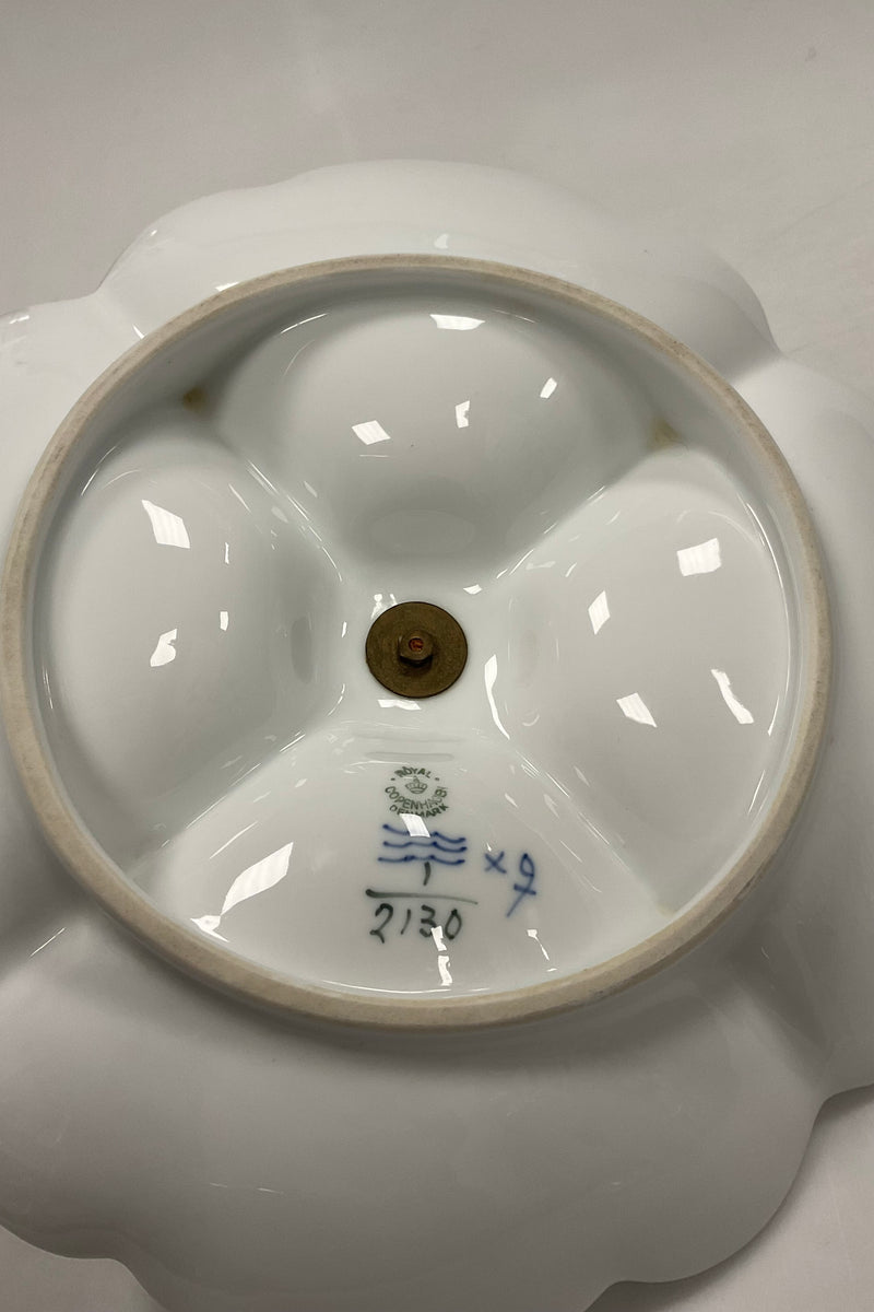 Royal Copenhagen Musselmalet Riflet Cabaretfad med Fire Skåle No. 2130