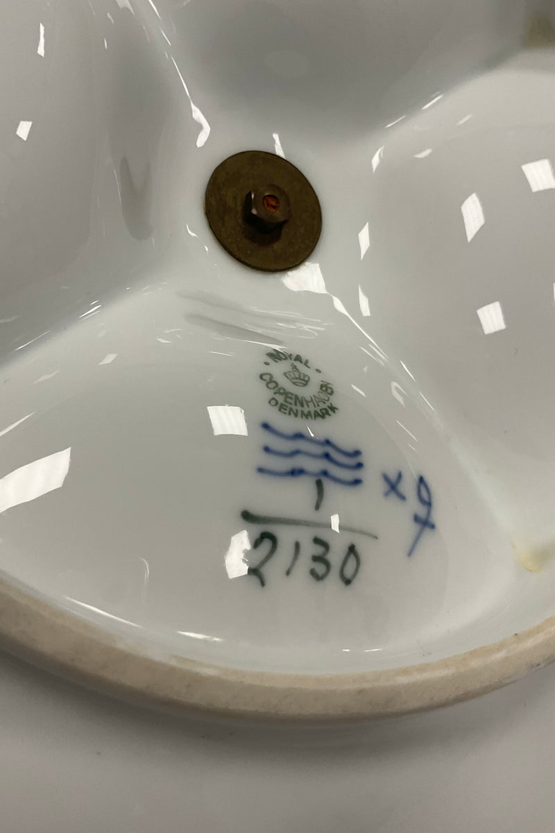 Royal Copenhagen Musselmalet Riflet Cabaretfad med Fire Skåle No. 2130