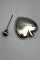 Christian Michelsen Sølv Hjerteformet Parfumeflacon