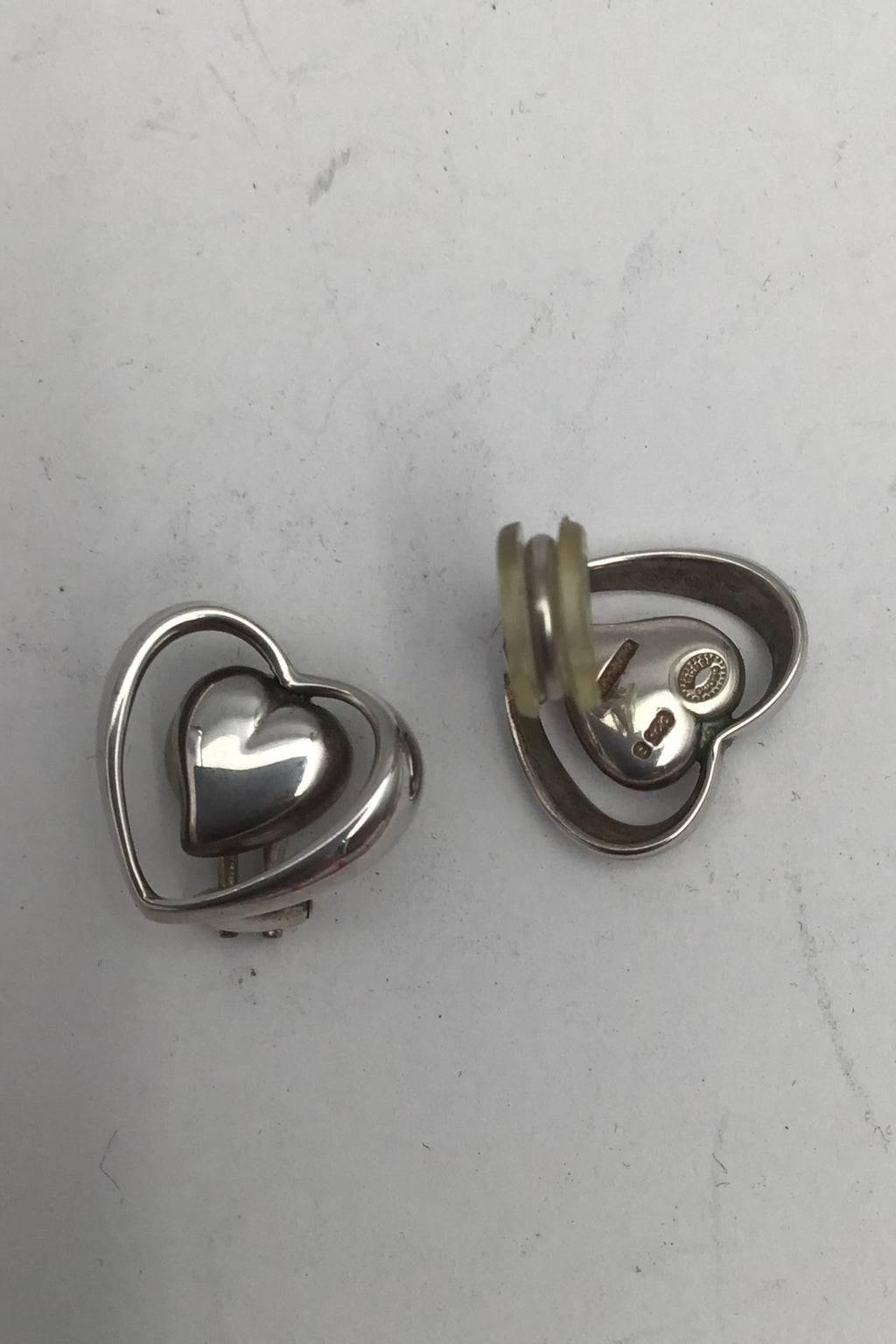 Georg Jensen Sterling Sølv Øreclips 2005 "Lovely"