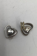 Georg Jensen Sterling Silver Ear Clips 2005 "Lovely"