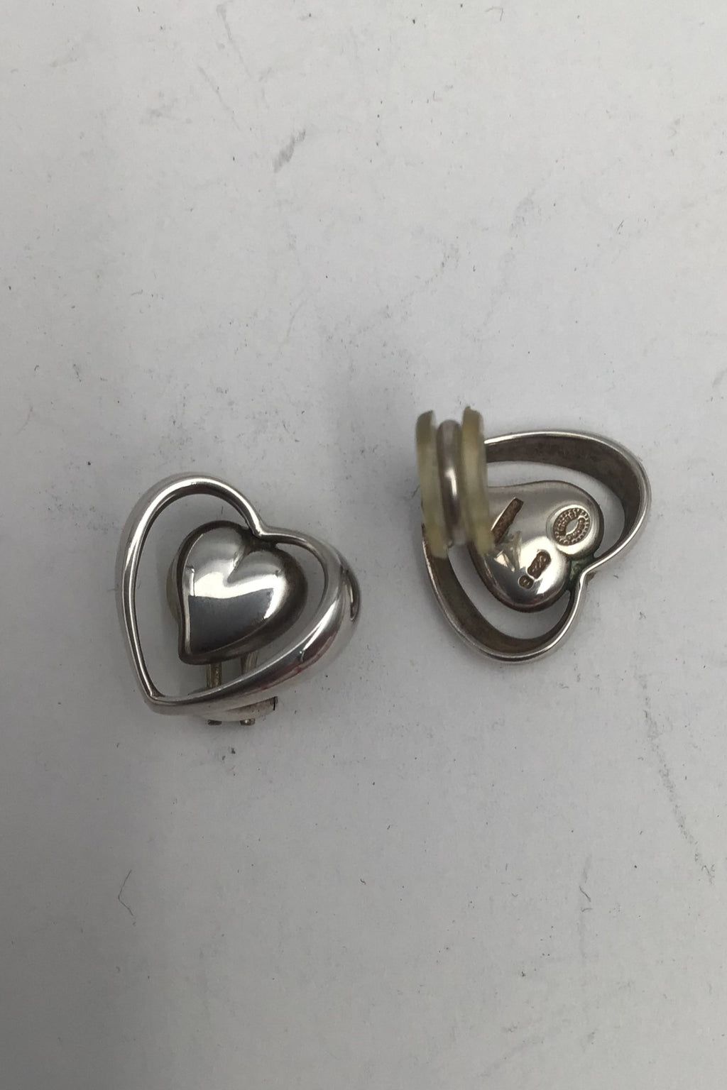 Georg Jensen Sterling Sølv Øreclips 2005 "Lovely"