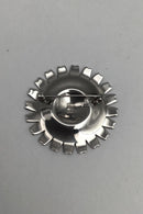 Georg Jensen Sterling Sølv Marguerit Broche, Sort&nbsp;