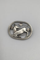 Georg Jensen Sterling Sølv Broche &nbsp;No. 256 Hjort