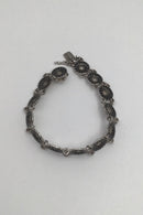 Georg Jensen Sterling Sølv Marguerit Armlænke, sort