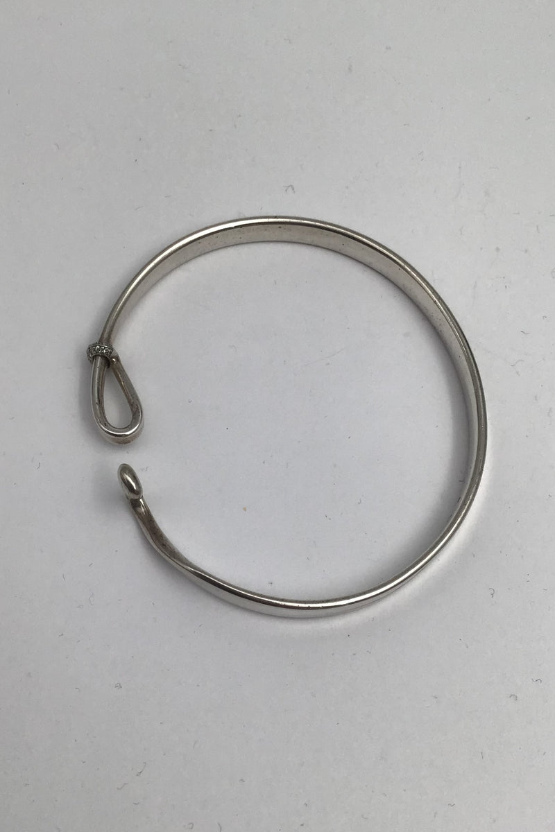 Georg Jensen Sterling Sølv Torun Armring No. 204 (Pavé Diamonds 0,06 ct)