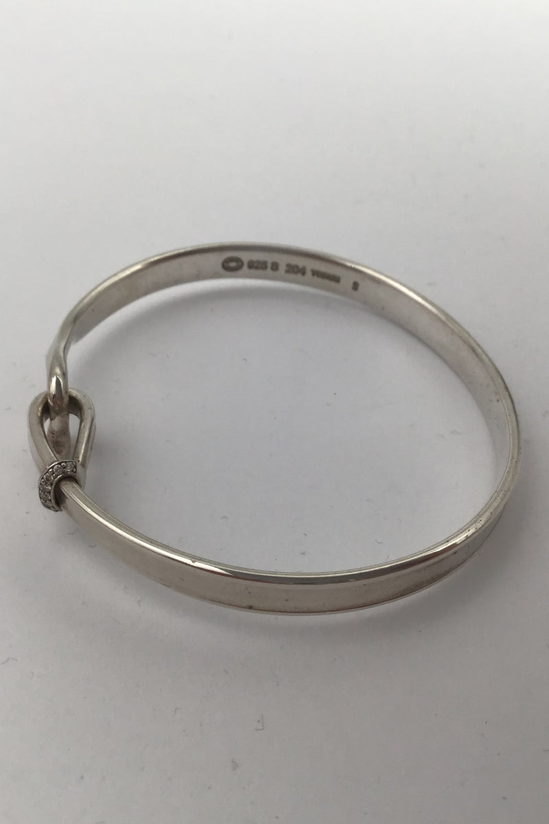 Georg Jensen Sterling Sølv Torun Armring No. 204 (Pavé Diamonds 0,06 ct)