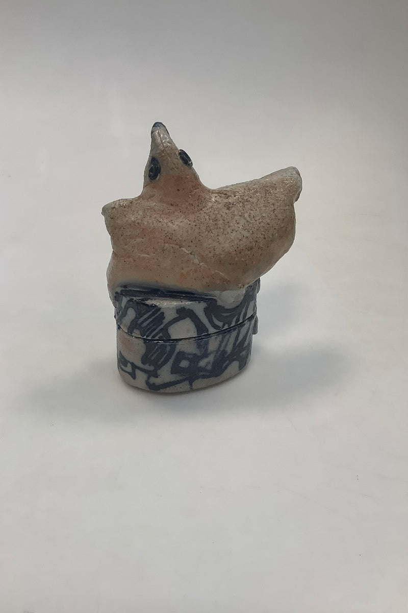 Sten Lykke Madsen Stoneware figurine / Lidded bowl