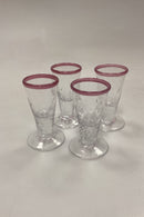 Stort sæt af håndlavede glas på 24 dele
