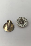 Anton Michelsen Sterling Sølv Marguerit Øreclips