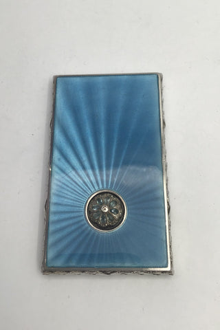 Fransk 935 Sølv Etui Lyseblå Emalje Bapst Freres of Paris?