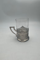 Russisk Sølv Glas med holder