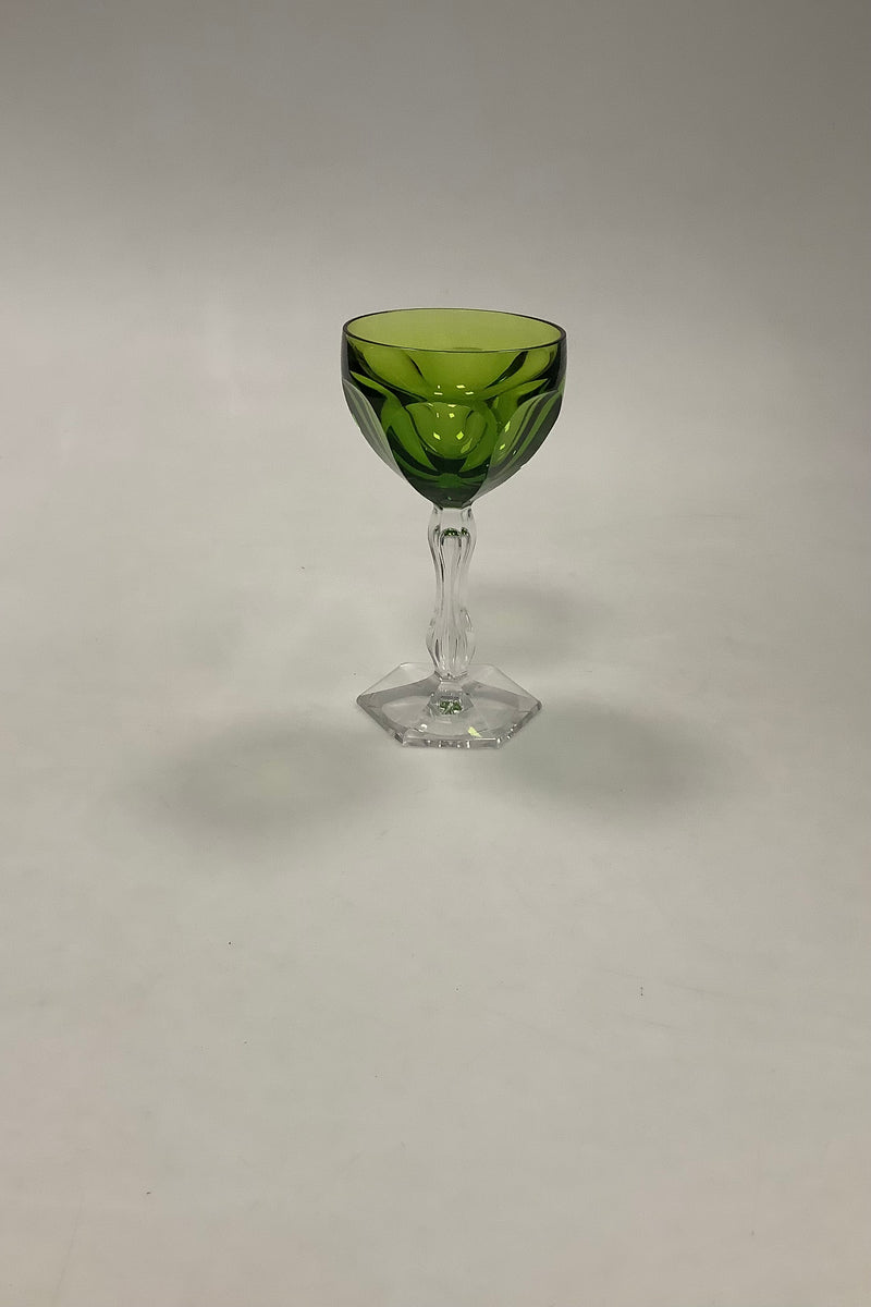 Holmegaard / Val Saint Lambert Haakon Green White Wine Glass